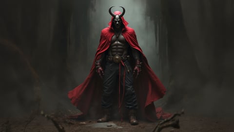 Hellboy Standing in a Dramatic Pose Desktop Preview