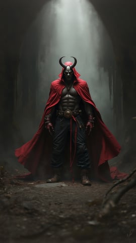 Hellboy Standing in a Dramatic Pose Mobile Preview