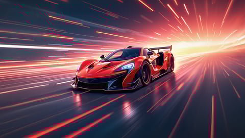 Blazing Red Speed Desktop Preview