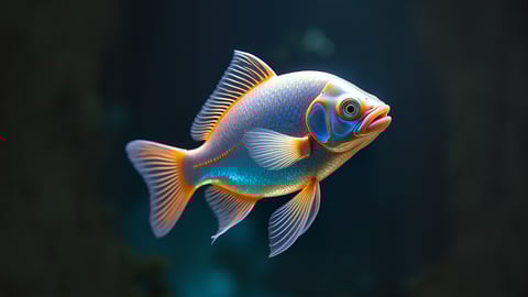 Iridescent Fish Scales Shimmering Desktop Preview