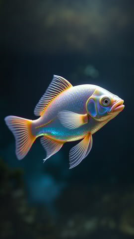 Iridescent Fish Scales Shimmering Mobile Preview