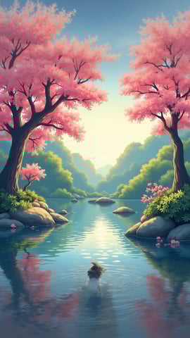 Kanzashi-Decorated Traditional Japanese Tea House Garden Mobile Preview