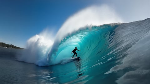 Kelly Slater Surfing a Massive Wave at Pipeline, Hawaii Desktop Preview