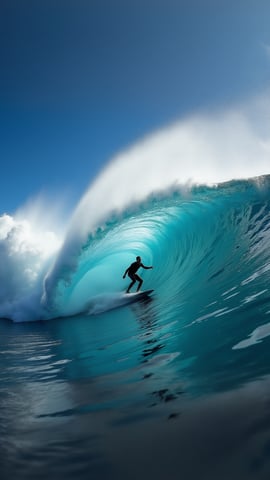 Kelly Slater Surfing a Massive Wave at Pipeline, Hawaii Mobile Preview