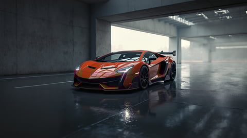 Lamborghini Aventador Parked on a Cliffside Desktop Preview