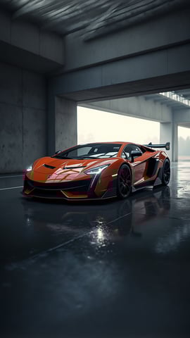 Lamborghini Aventador Parked on a Cliffside Mobile Preview