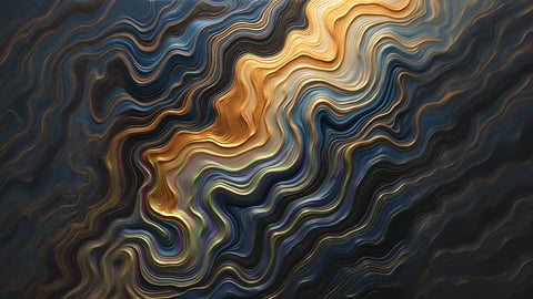 Liquid Metal Swirling in Abstract Patterns Desktop Preview