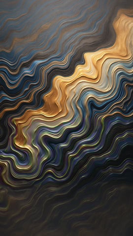 Liquid Metal Swirling in Abstract Patterns Mobile Preview
