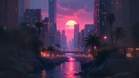 Los Santos Cityscape from Grand Theft Auto V Desktop Preview