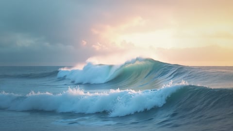 Maui Coastline: Waves Crashing on the Shore Desktop Preview