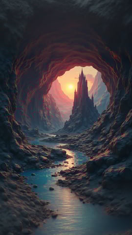 Surreal Medieval Cityscape Mobile Preview