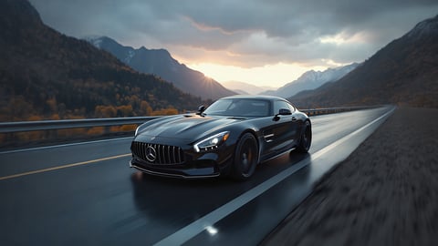 Mercedes-Benz S-Class on a Scenic Mountain Pass Desktop Preview