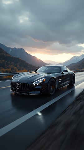 Mercedes-Benz S-Class on a Scenic Mountain Pass Mobile Preview