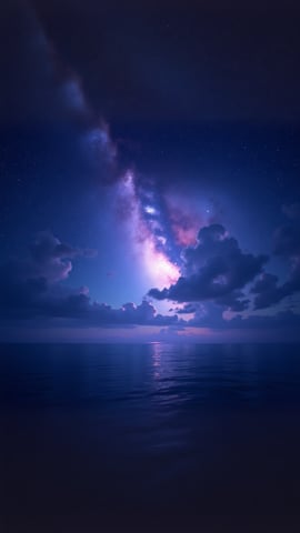 Milky Way Galaxy Over Serene Landscape Mobile Preview