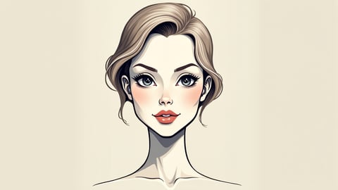 Minimalist Line Art Face Desktop Preview