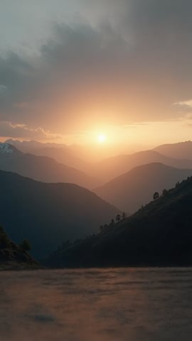 Misty Mountains at Sunrise Mobile Preview