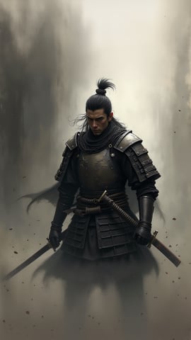 Miyamoto Musashi: Legendary Samurai Warrior in Traditional Armor Mobile Preview