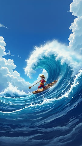 Monkey D. Luffy Sailing on the Thousand Sunny Mobile Preview