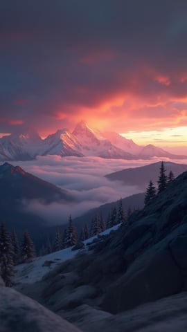 Mount Everest at Sunrise Mobile Preview