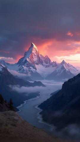 Majestic Mount Everest Landscape Mobile Preview