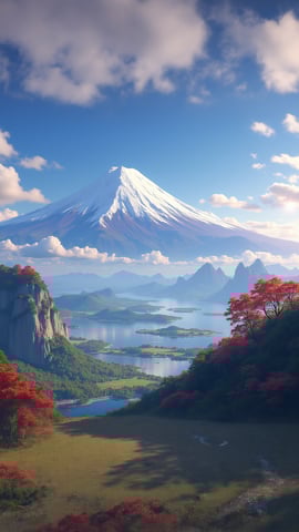 Mount Fuji under a Clear Blue Sky Mobile Preview