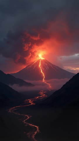 Mount Vesuvius Eruption: Lava Flows and Ash Clouds Mobile Preview