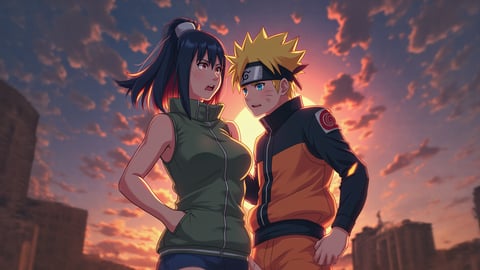 Naruto Uzumaki and Sasuke Uchiha Epic Confrontation Desktop Preview