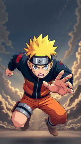 Naruto Uzumaki in Action Pose Mobile Preview