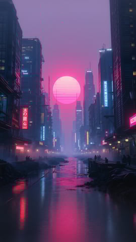 Neo-Tokyo Skyline: Futuristic Skyscrapers and Neon Lights Mobile Preview