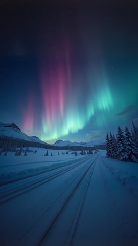 Northern Lights Over Denali Mobile Preview