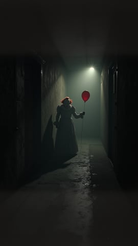 Pennywise the Dancing Clown Lurking in a Dark Sewer Mobile Preview