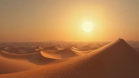 Sahara Desert: Vast Sand Dunes and Sparse Vegetation Desktop Preview