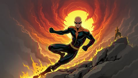 Saitama in Iconic Pose Desktop Preview