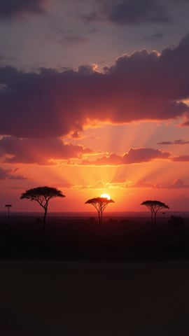 Serengeti Plain at Sunset Mobile Preview