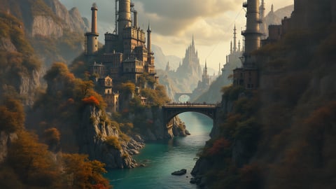 Steampunk Cityscape Desktop Preview