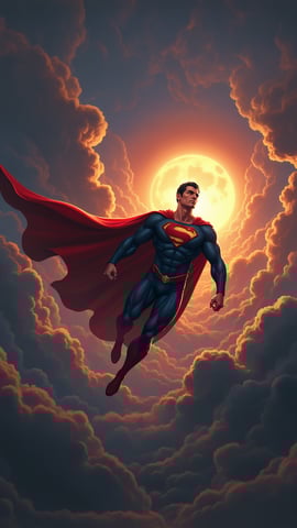 Superman Overlooking Metropolis Mobile Preview