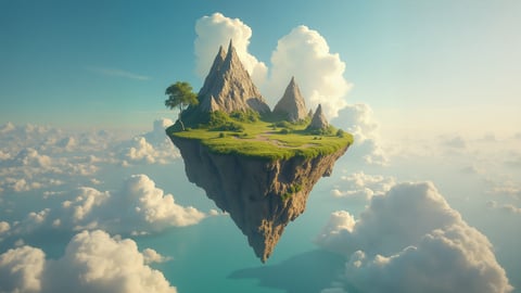 Surreal Floating Islands Desktop Preview