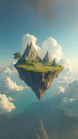 Surreal Floating Islands Mobile Preview