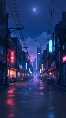 Tokyo Nightscape with Anime Flair Mobile Preview