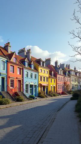 Colorful Terraced Houses of St. John’s, Newfoundland – Jellybean Row Mobile Preview