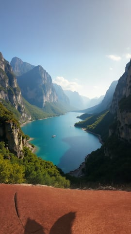 Sunlit Cliffs of the Amalfi Coast, Italy Mobile Preview