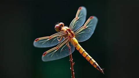The Intricate Details of a Dragonfly’s Wings Desktop Preview