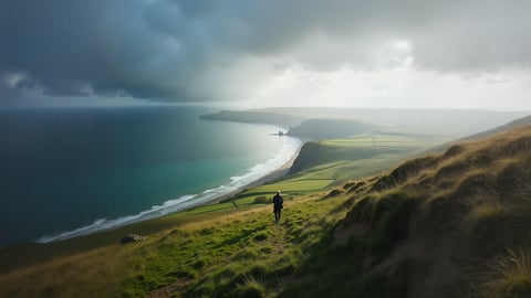 The White Chalk Cliffs of Dover on a Sunny Day Desktop Preview