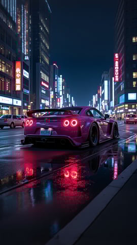 Nissan GT-R Parked in Tokyo Street Mobile Preview