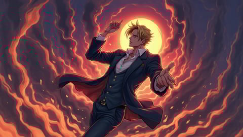 Vinsmoke Sanji in Dynamic Pose Desktop Preview
