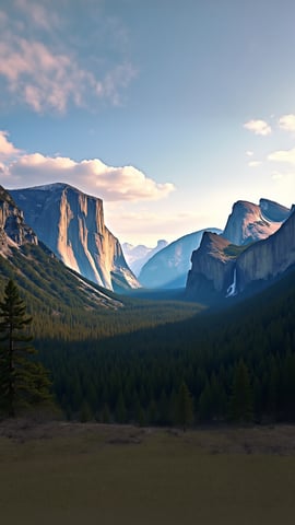 Yosemite Valley: El Capitan and Half Dome Mobile Preview
