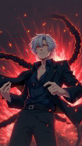 Yuji Itadori Dynamic Action Pose from Jujutsu Kaisen Mobile Preview