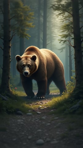 Grizzly Bear in a Forest Mobile Preview