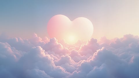 A Heart-Shaped Cloud in a Serene Sky Desktop Preview