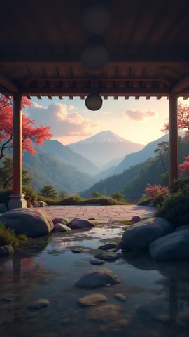Serene Landscape with Mount Fuji Mobile Preview
